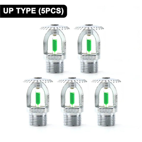 Built Tough Pendent Fire Sprinkler Head 93 Degree Activation One Half Inch Solid Copper Construction Five Pack up type for drop ceiling use.