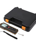 Pro Grade No Fuss Handheld Vibration Tester With Dead On Accurate Acceleration Velocity And Displacement Readings For Industrial Machining Equipment and a durable carrying case.