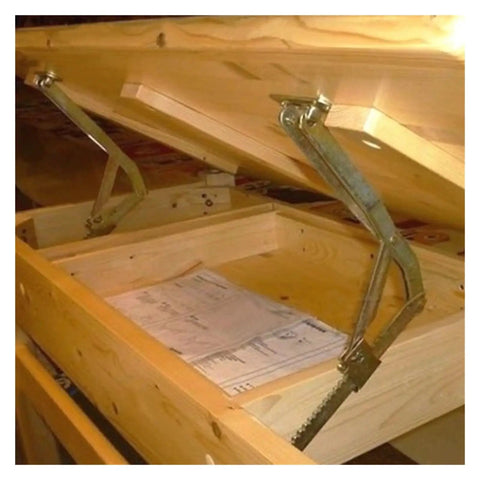 Adjustable Angle Lift Hinge with multi-stage support on wooden furniture, showcasing smooth spring or gas-assisted lift.