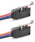 All Weather Waterproof Microswitch With Track Roller Bar For Indoor Outdoor Use SPDT 3 Pin 10A 125/250V 2 Pack close-up view
