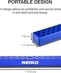37 Hole 1 Quarter Inch Hex Bit Organizer And Drill Bit Holder With Magnetic Base For Screwdriver Bits, side view