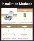 Installation steps for 6 Inch Canless LED Recessed Lights 13W 1000LM Smart Color Changing Downlights with J Box in ceiling.