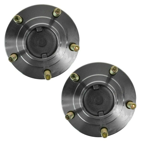Heavy Duty Four Piece Wheel Hub And Bearing Assembly Kit Built Sweet For Your Everyday Rig Delivering Bulletproof Front And Rear Axle Rotation For Galant Eclipse Talon Stratus Avenger And Sebring Drives, showing two hubs with bolts.