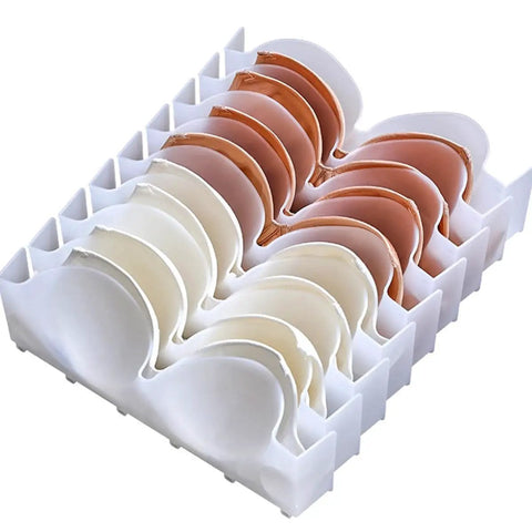Straight Up Essential Six Piece Bra And Underwear Storage Box With Smart Compartment Layout For Your Closet showcasing organized bras.