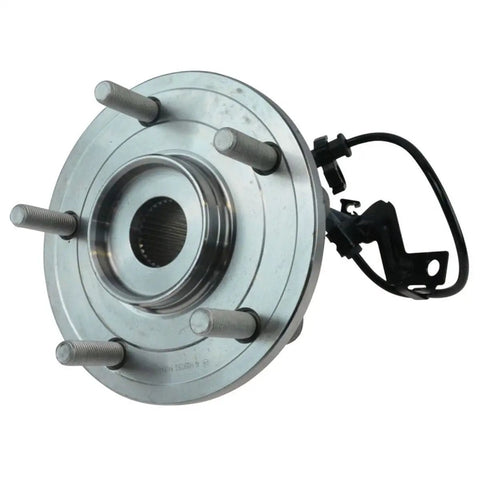 Heavy Duty Top Shelf Rear Left Wheel Hub And Bearing Assembly With Abs Sensor compatible with Dodge Journey 2009 to 2020, showing front view.