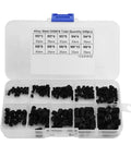 Pro Grade Heavy Duty Socket Screw Kit With 240 Piece Alloy Steel Grub And Wood Screw Set For M3 To M8 In A Durable Black Box