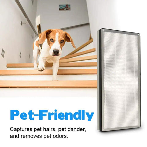Dog near MA 40 Replacement Filter 3 In 1 H13 Main Filter And Activated Carbon For MA 40 Air Purifier Direct Fit 2 Pack ME 40 Part Pre Filter