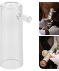 Portable Goat Milking Cup Replacement Part With Plastic Milking Liner Lightweight Hygienic For Dairy Operations And Field Use Ideal For Mobile Milking Across Farms And Barns, clear plastic cup