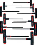 Power-T Handle Hex Key Set, 11 Piece Allen Wrench Kit With SAE Inch Sizes 5/64 Through 3/8, 9 Inch Series, arranged in rows