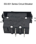 No Sweat Black Rocker Switch Circuit Breaker With 10 Amp Overload Protector Trip Free Reset Function Tough As Nails Top Tier Electrical Protection reliable 16A circuit breaker.