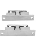 Built Tough Double Roller Cabinet Latch 70Mm 316 Marine Grade Stainless Steel Dual Ball Door Catch Keeps Everything Hella Secure For RV Boat Camper And Garage Use Two Pack, showing two latches.
