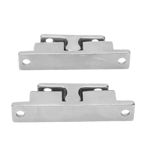 Built Tough Double Roller Cabinet Latch 70Mm 316 Marine Grade Stainless Steel Dual Ball Door Catch Keeps Everything Hella Secure For RV Boat Camper And Garage Use Two Pack, showing two latches.