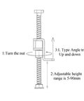 Diagram of Tile Leveling System Kit With Portable Lifting Tool, Adjustable Height Locator showcasing components and height range.