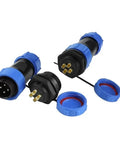 Workhorse Waterproof IP68 Panel Mount Cylindrical Electrical Connector Set For SP16 SP17 SP20 SP21 Series With 4 Pin Back Nut