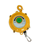 Heavy Duty Retractable Tool Balancer With 2 Meter Wire Rope And Hook For Easy Shop Floor Suspension And Hands Free Work Adjustable Tension For Holding Equipment On Assembly Lines Half To One Point Two Kilograms Capacity, yellow metal spring balancer
