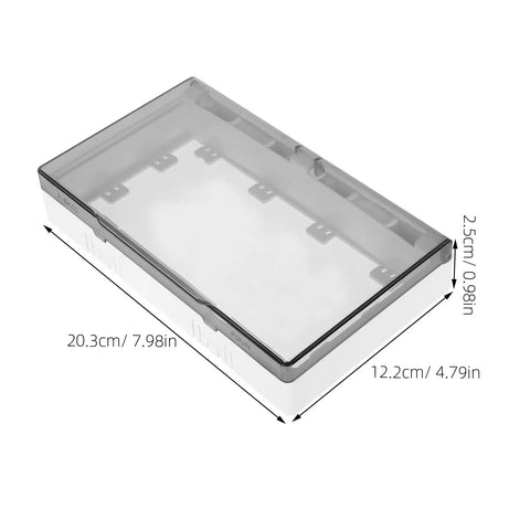 No Sweat Waterproof Outlet Covers With Heavy Duty Adhesive Strip For Quick Home Fixes Total Indoor Outdoor Weather Blocking To Keep Tiny Fingers Safe And Electrical Boxes Sealed Tight, plastic box size 20.3cm x 12.2cm x 2.5cm