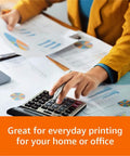 Top Shelf Multipurpose Copy Printer Paper 20 Lb Letter Size 8.5 X 11 Works Like A Charm With Laser And Inkjet Machines on office desk.