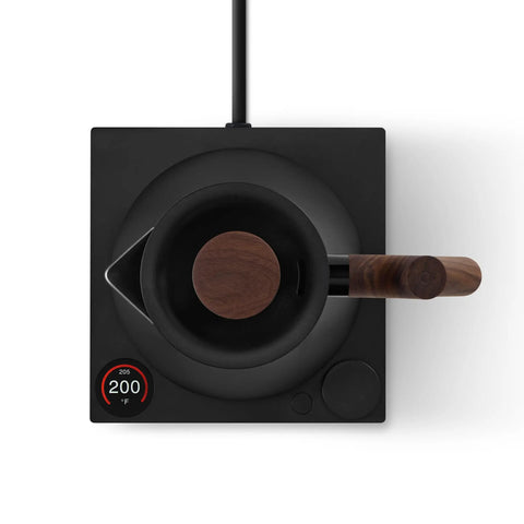 Top view of Corvo EKG Pro Electric Tea Kettle With Precise Temperature Control Quick Heat Scheduling And Built In Brew Timer