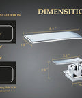 Chrome Single-Hole Vanity Faucet With Touch On, Low Arc Modern Bathroom Sink Faucet dimensions and installation guide