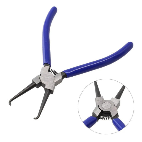 17cm Fuel Line Hose Disconnect Pliers For Tight Engine Bays, Quick Release Of Fuel Filters And Hoses, Durable Clamp Head Grips Tubes Firmly, Easy Disassembly Tool For Auto Repair Jobs, blue steel