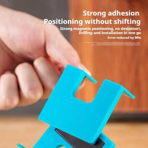Magnetic Hinge Alignment Kit for Easy Drill Free Door And Cabinet Installations with Precision Groove in hand