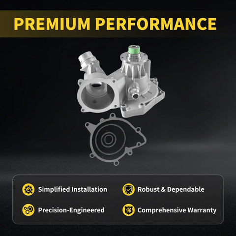 Heavy Duty Engine Water Pump For BMW X5 540i 740i Range Rover V8 4 4L Cooling System with gasket, precision-engineered design.