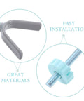Gate Hardware Mount Kit With Threaded Screw Rods And Spindle Adapter For Staircase Safety Gates Easy Installation Sturdy ABS And Steel Construction close-up