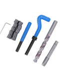 1.25 Thread Repair Kit With Inserts And Tools For Auto And Mechanical Repairs Complete Blue Toolset With Premium High Speed Steel Bits Durable Plastic Handle For Quick On Site Fixes And Maintenance, threaded inserts and drill