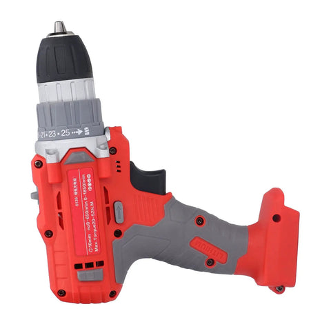 Smooth Operator Cordless Drill With Ergonomic Handle And Forward Reverse Mode Featuring 36V Lithium Battery, side view showing controls.