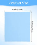 Blue microfiber cleaning cloth for glasses, 5.9x7.08 in (15x18 cm) with pinked edges.