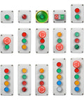 Heavy Duty Industrial Control Box With Emergency Stop And Self Reset Push Buttons Waterproof Switch For 24 Or 220 Volt Gear showing various control buttons.