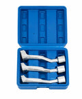 Shop Ready Fuel Line Socket Wrench Set With Rugged Storage Case For Weekend Warriors and Pro Mechanics, aluminum tools in case.