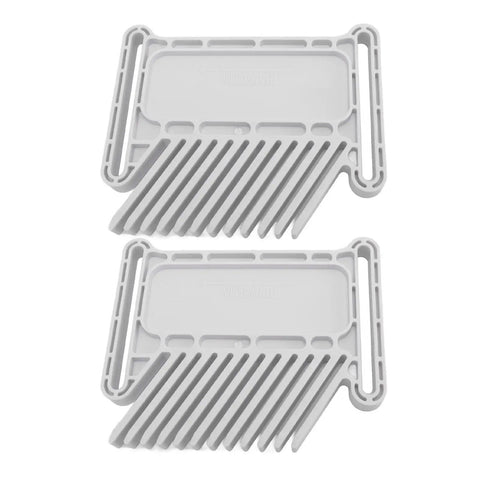 Adjustable Featherboard With Dual Safety Lock For Table Saw Router And Band Saw Plugs Straight Into 3/4 And 3/8 Inch T Tracks, gray ABS material