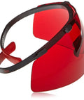 Red Laser Safety Glasses Shootin Clear Dots And Lines Up To Fifty Feet With Lockdown Grip and soft rubber arms