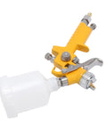 Rock Solid And Compact 125Ml Mini Spray Gun With Easy Turn Triple Knobs For Hella Smooth Paint Jobs On Cars Furniture And Walls Featuring A Precise 1Mm Nozzle Tip, yellow handheld sprayer with clear container.