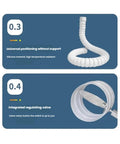 Adjustable Soldering Smoke Extractor With 63 Inch Flexible Duct Arm And 2 Inch Diameter, featuring silicone flexible duct and regulating valve.