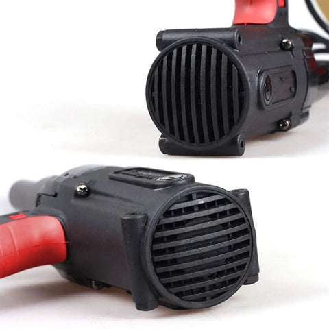 Heavy Duty Electric Blind Riveter 600 Watt Power Tool Built Tough With Long Stroke Handles showing durable rear ventilation.