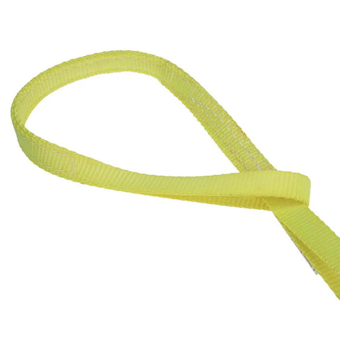 Heavy Duty Lifting Straps 2200 Lb Capacity Eye To Eye Webbing Sling in yellow polyester, looped end, visible texture
