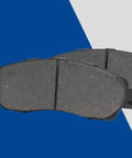 Ceramic Front Disc Brake Pad Set EC1731 For Mitsubishi Mirage; 125 Years of Braking Excellence banner with pads.