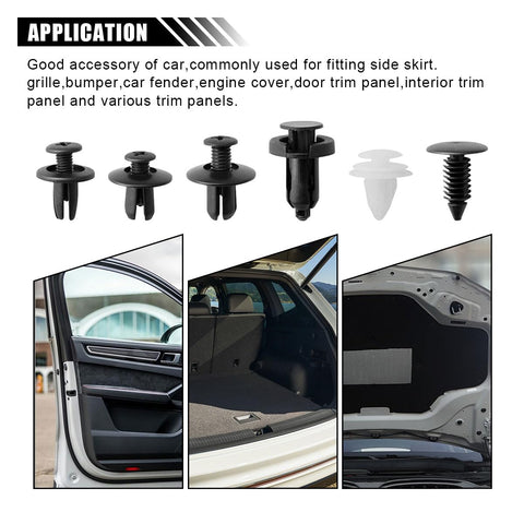 Beefy Plastic Car Trim Clips Kit With Handy Storage Box Universal Bumper Rivets for various car trim applications
