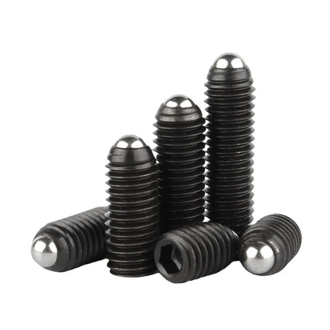 Built Tough 304 Stainless Steel Spring Ball Plunger Set Screws M8 X 40Mm Hex Socket Allen Drive Grade 12.9 Black industrial screws.
