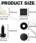 Universal License Plate Screws Set In Premium Stainless Steel Self Tapping Bolts For Cars Trucks And SUVs sizes shown