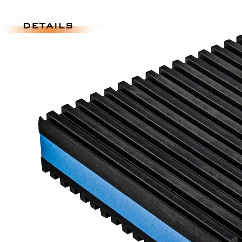 Hardcore Heavy Duty Rubber Anti Vibration Pads 4 Pack 6 By 6 By 7/8 Inch Eva Shock Dampening Plates detailed view with blue accents.