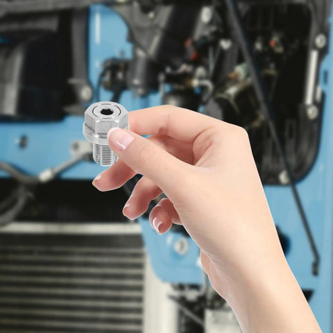 Ultimate Replacement Oil Drain Bolt Self Tapping Repair Kit With Rubber Washer Seal For Cars 12mm X 1.25 Silver Fit Your Engine And Fix Stripped Threads Fast Without Changing The Whole Pan Reliable Accessory on hand