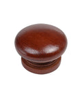 Round wood drawer knob in warm red brown finish, solid design for cabinet, part of Ten Pack Round Wood Drawer Knobs Warm Red Brown Finish Mushroom Design Slick Cabinet Handles Hella Tough Pulls For Kitchen Furniture Dressers Wardrobes Quick Install Top Shelf Gear Fits Any Simple Home Refresh.