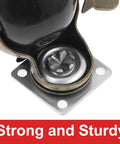 Tough As Nails Heavy Duty Steel Vintage Ball Caster Wheels with locking mechanism and robust mount detail.