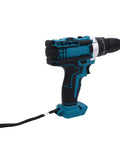 Heavy Duty 21V Cordless Drill Driver featuring smooth adjustable speed control, side view, designed for tough wood drilling, plastic work.