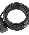 Built Like A Tank 25 Meter Construction Site Extension Cord Heavy Duty Black Neoprene Power Cable with plugs displaying flexibility.