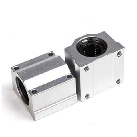 Five Pcs Linear Motion Bearing Slides SCS8UU Set For CNC Parts, 3D Printer Parts, And Precision Machine Tools, Smooth Low Friction Linear Guides For Tight Tolerances And Reliable Rock Solid Performance. Two aluminum SCS8UU linear motion bearing blocks