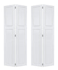 Premium Double Bifold Barn Door With Complete Hardware Kit And Smooth Glide Track For Closets Interior Walls And Room Dividers Built Tough With Heavy Duty Rollers No Fuss Setup, white solid core design.